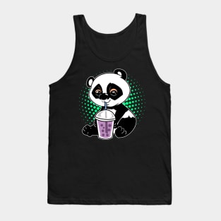 Panda Kawaii Anime Bubble Tea Boba Tank Top